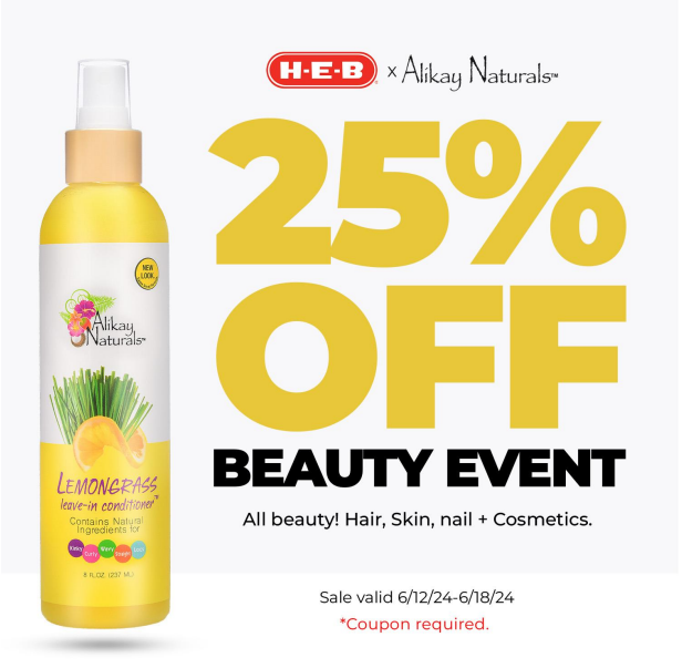 Achieve Shiny, Frizz-Free Hair with Alikay Naturals' Lemongrass Leave-In Conditioner (Plus a HEB Shopping Secret!)