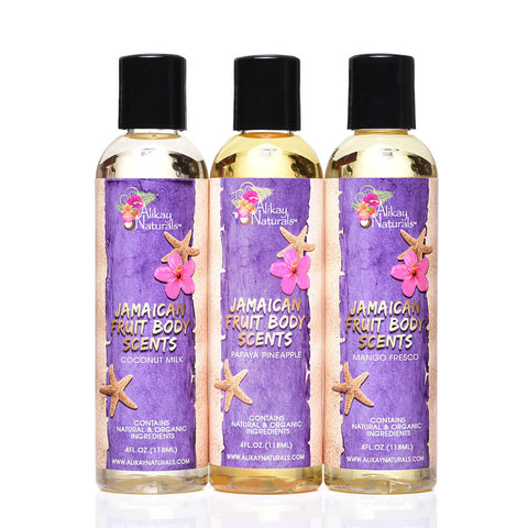 Jamaican Fruits Scented Body Oils Set of 3