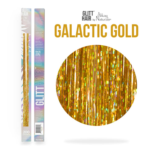 GlittHair™ Tinsel - Galactic Gold