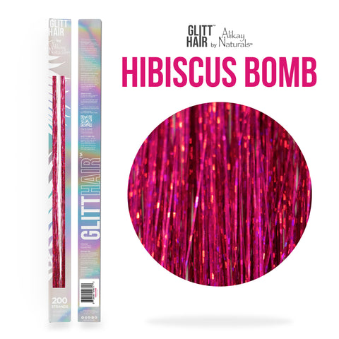 GlittHair™ Tinsel - Hibiscus Bomb